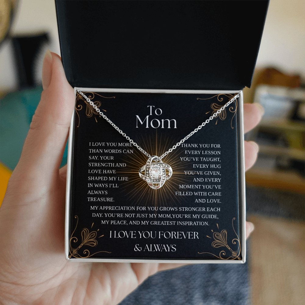 Love Knot Necklace – Mother’s Day Gift for Mom from Daughter or Son