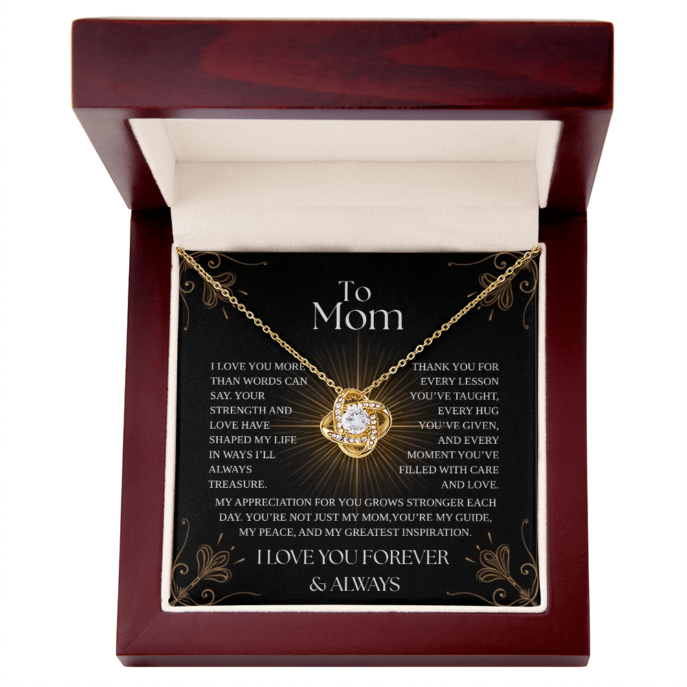 Love Knot Necklace – Mother’s Day Gift for Mom from Daughter or Son