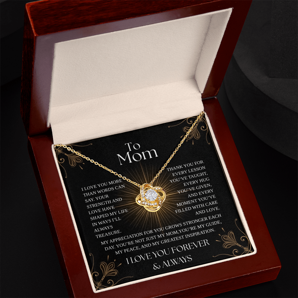 Love Knot Necklace – Mother’s Day Gift for Mom from Daughter or Son