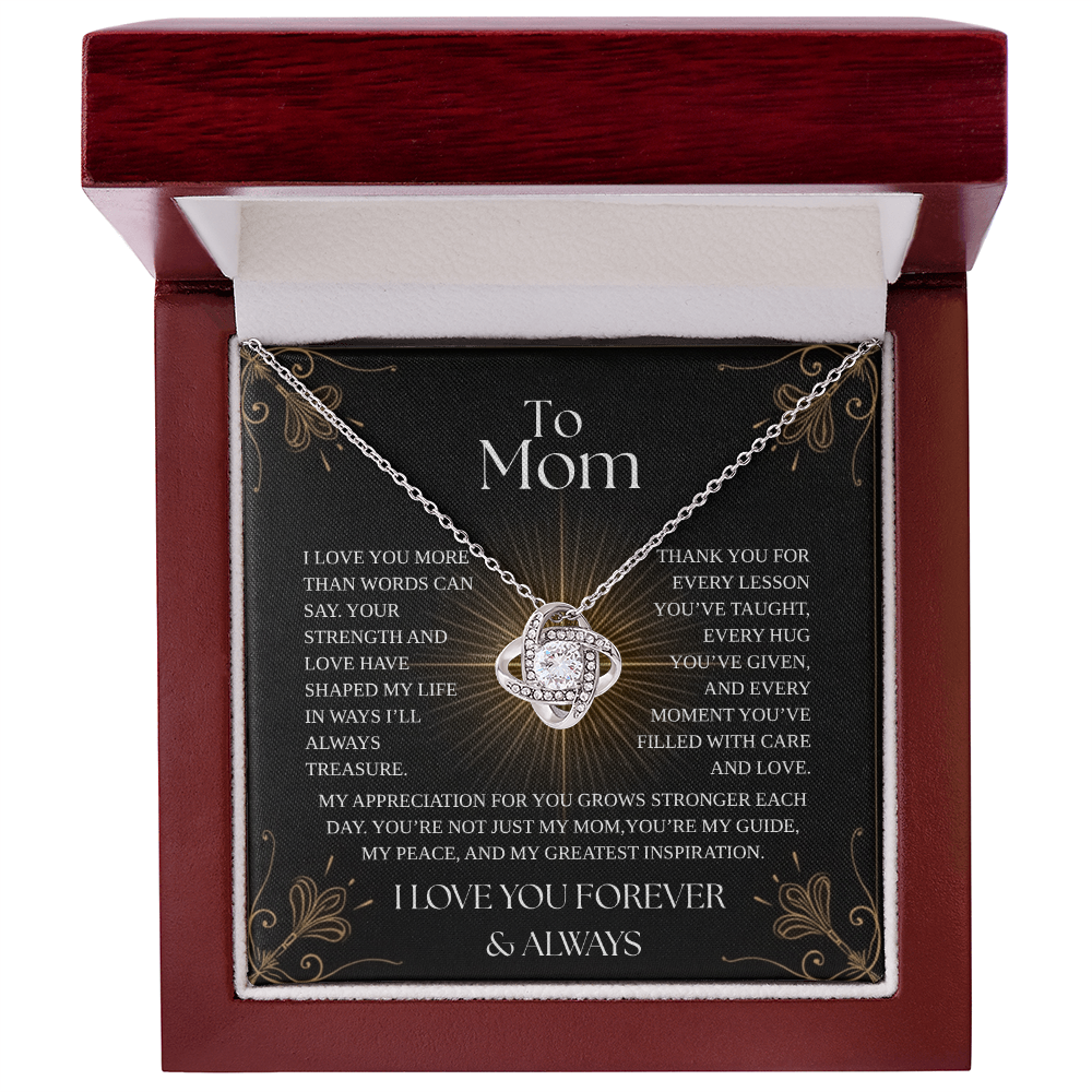 Love Knot Necklace – Mother’s Day Gift for Mom from Daughter or Son