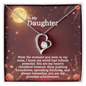 ShineOn Fulfillment Jewelry 14k White Gold Finish / Standard Box 🌕 Forever Love Full Moon Necklace | Elegant Pendant for Daughter 💖 | A Cherished Gift