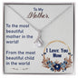 ShineOn Fulfillment Jewelry 14k White Gold Finish / Standard Box To My Mother 💖 Alluring Beauty Necklace ✨ | Gift of Love & Grace
