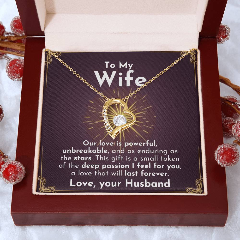 ShineOn Fulfillment Jewelry 18k Yellow Gold Finish / Luxury Box Endless Passion, Forever Love Necklace | For Wife