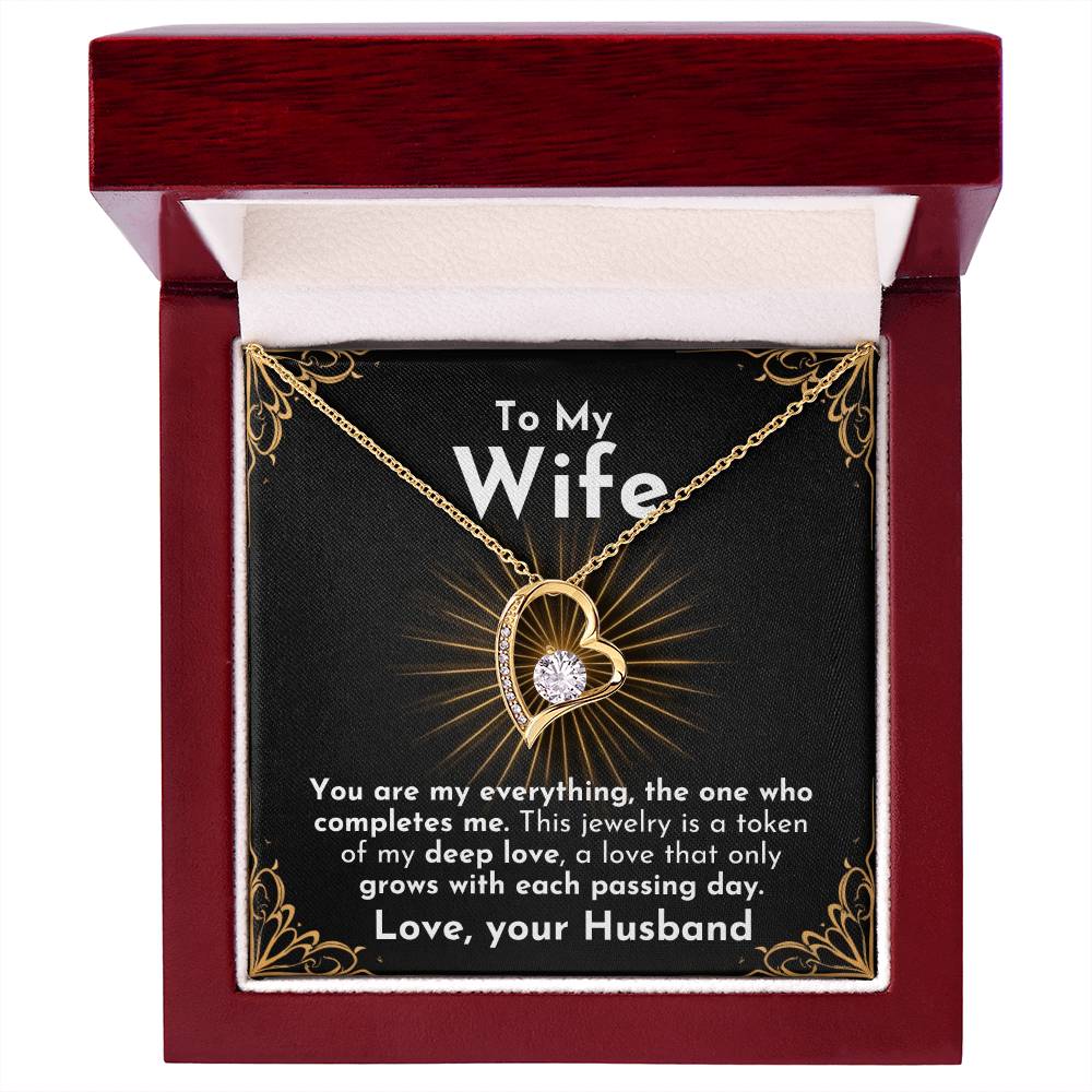 ShineOn Fulfillment Jewelry 18k Yellow Gold Finish / Luxury Box Grow Forever Love Necklace | For Wife