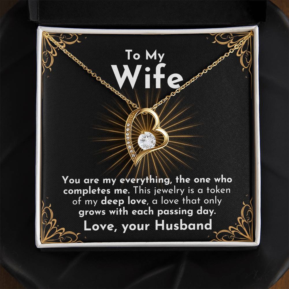 ShineOn Fulfillment Jewelry 18k Yellow Gold Finish / Standard Box Grow Forever Love Necklace | For Wife