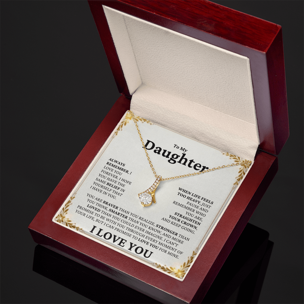 ShineOn Fulfillment Jewelry Straighten Your Crown Necklace | For Daughter