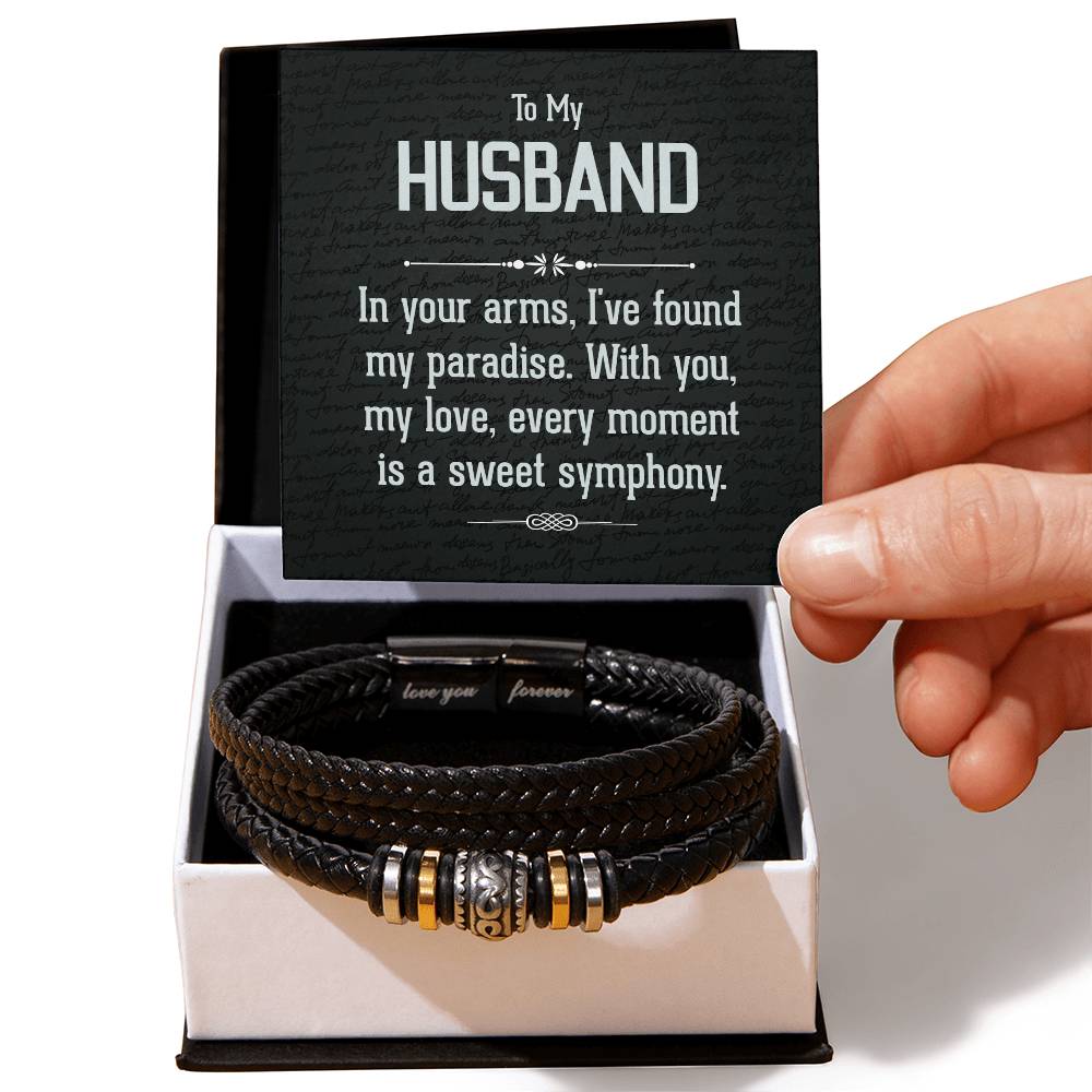 ShineOn Fulfillment Jewelry Two Tone Box To My Husband ๐ Love You Forever Bracelet ๐ | Timeless Gift of Devotion