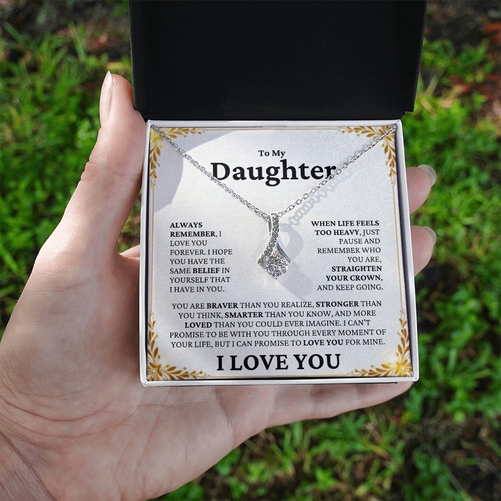 Straighten Your Crown Necklace | For Daughter - Adore Allure 