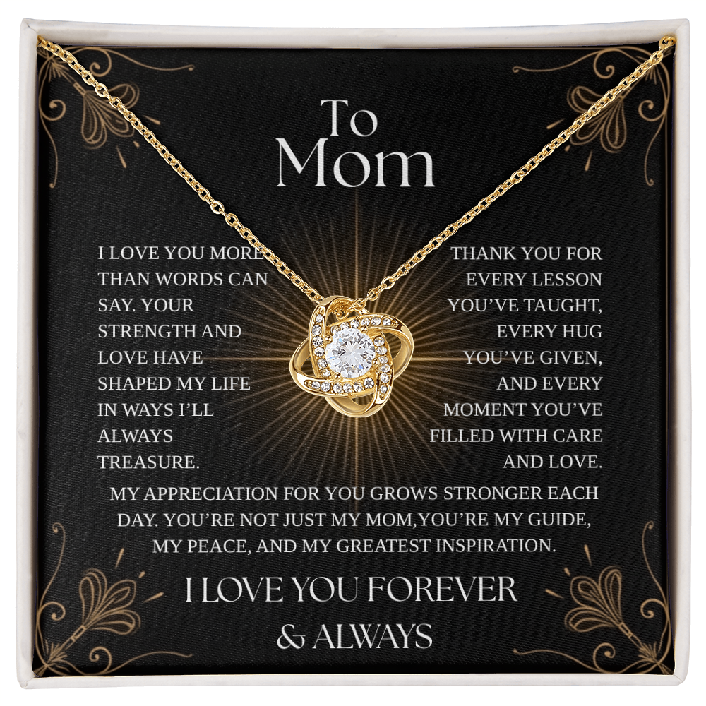 Love Knot Necklace – Mother’s Day Gift for Mom from Daughter or Son
