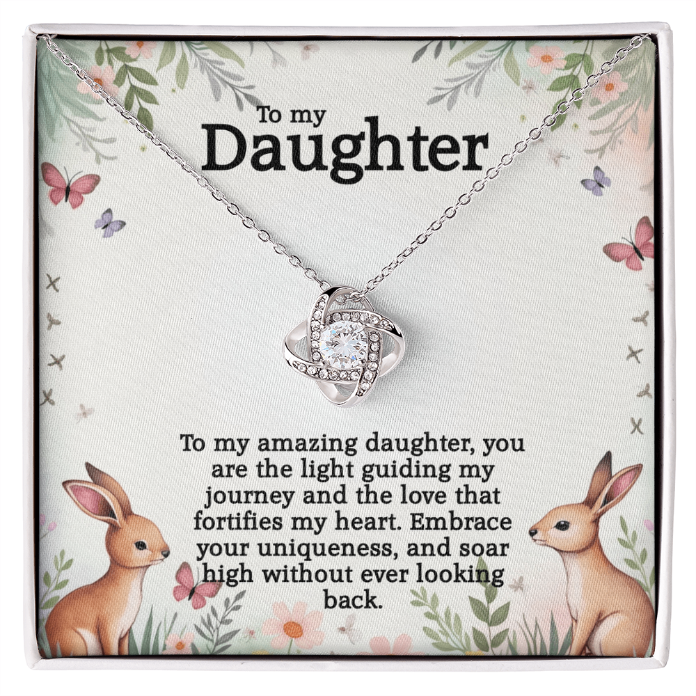 🌟 Eternal Bond Necklace ✨ | Love Knot Pendant for Daughter 💖 | A Gift to Treasure Forever - Adore Allure 