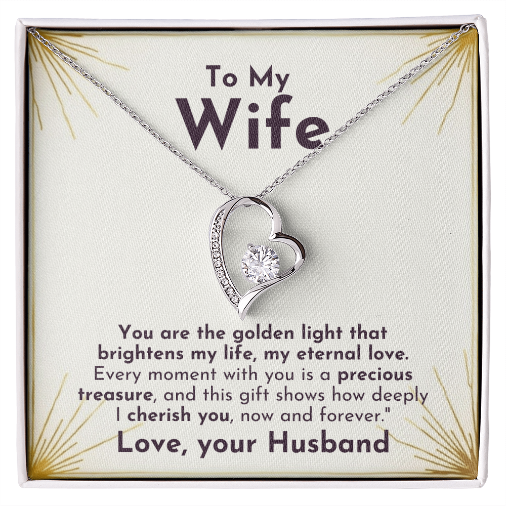 Golden Light Forever Love Necklace | For Wife - Adore Allure 