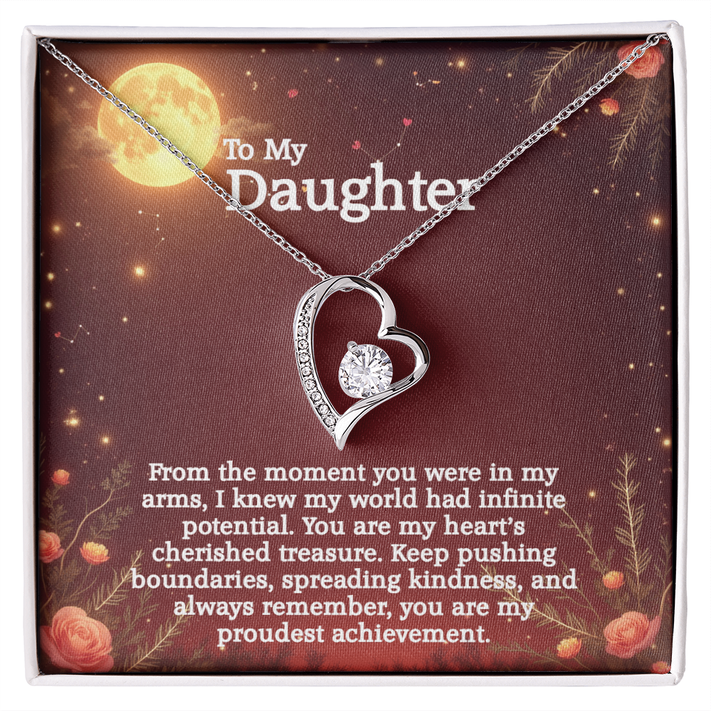 🌕 Forever Love Full Moon Necklace  | Elegant Pendant for Daughter 💖 | A Cherished Gift - Adore Allure 