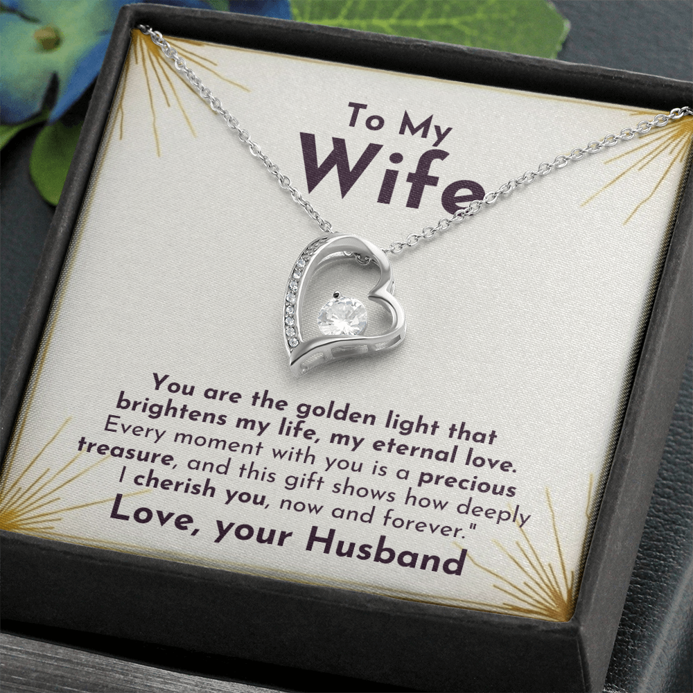 Golden Light Forever Love Necklace | For Wife - Adore Allure 