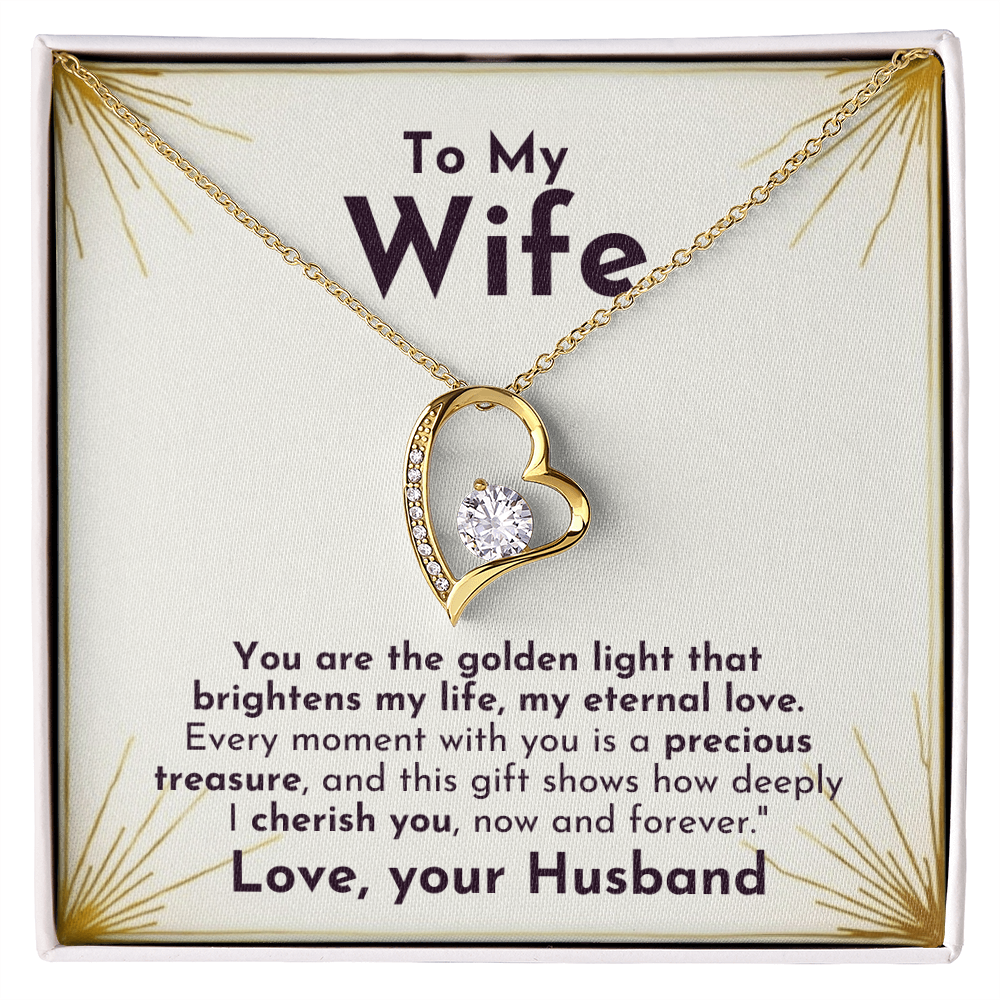 Golden Light Forever Love Necklace | For Wife - Adore Allure 