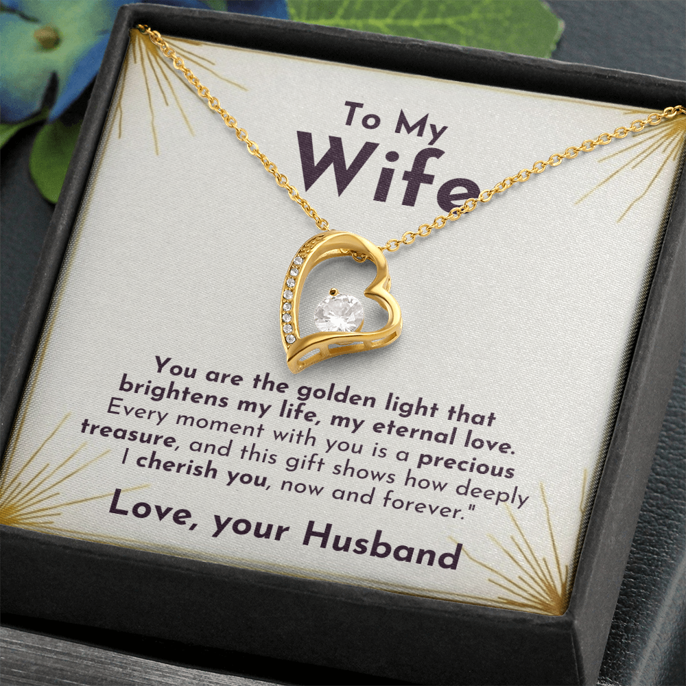 Golden Light Forever Love Necklace | For Wife - Adore Allure 