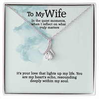 ShineOn Fulfillment Jewelry 14k White Gold Finish / Standard Box Alluring Beauty Necklace ✨ | Elegant Jewelry Gift for Wife or Girlfriend 💖