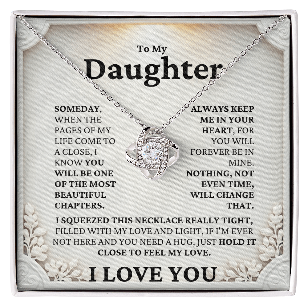 ShineOn Fulfillment Jewelry 14K White Gold Finish / Standard Box Always Keep Me In Your Hear Necklace | For Daughter